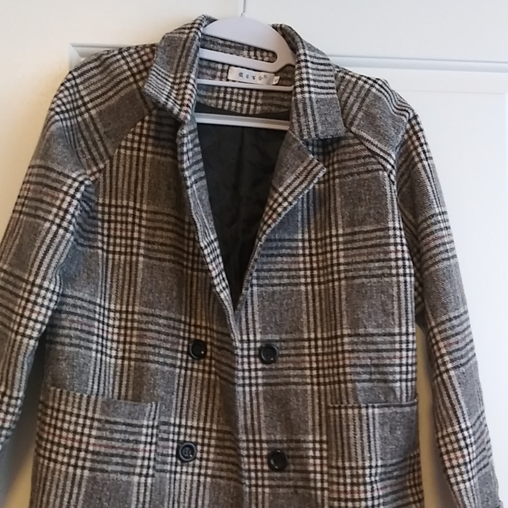 Plaid Thick Winter Coat.